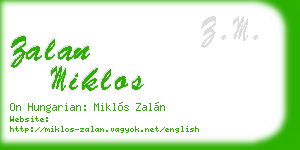 zalan miklos business card